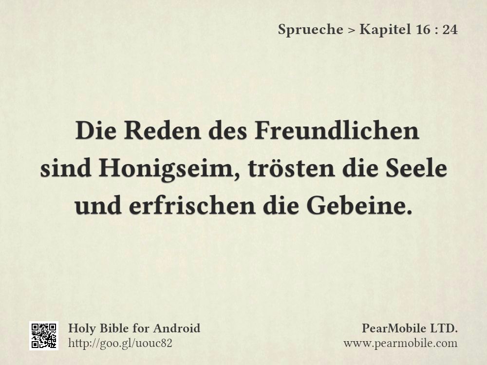 Sprueche, Kapitel 16:24